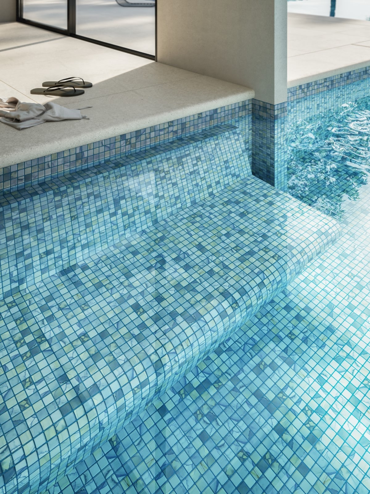Washes Aquarelle Mosaic Ezarri Pool