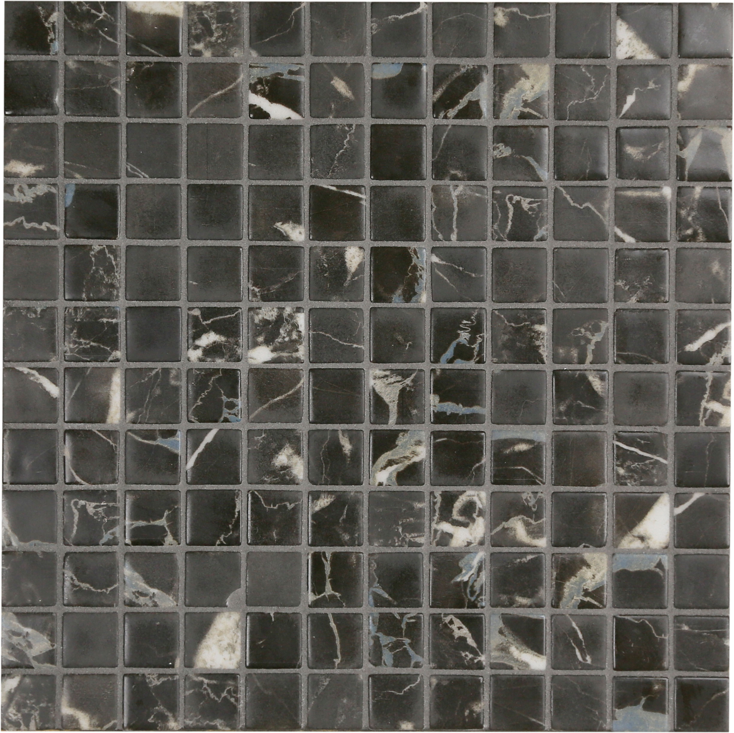 Ezarri Pool Mosaic Tiles Zen Black Marble 25mm