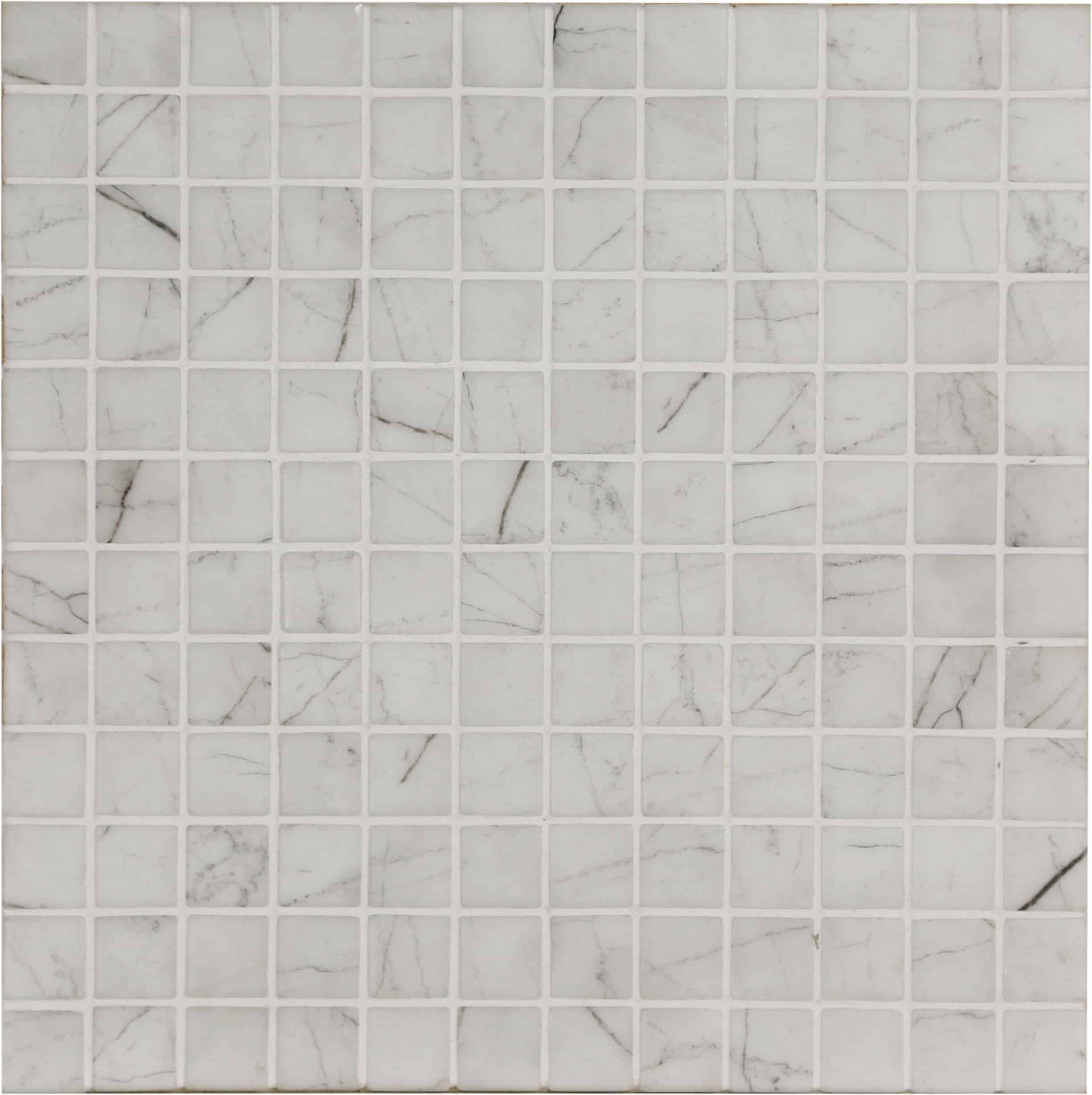 Ezarri Pool Mosaic Tiles Zen Carrara 25mm